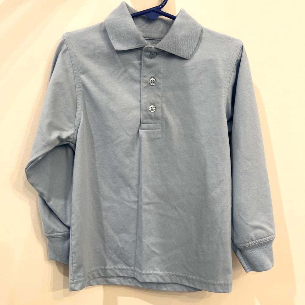 Schoolbelles Kids Uniform A+ Jersey Polo Long Sleeve - Light Blue, Size XSY